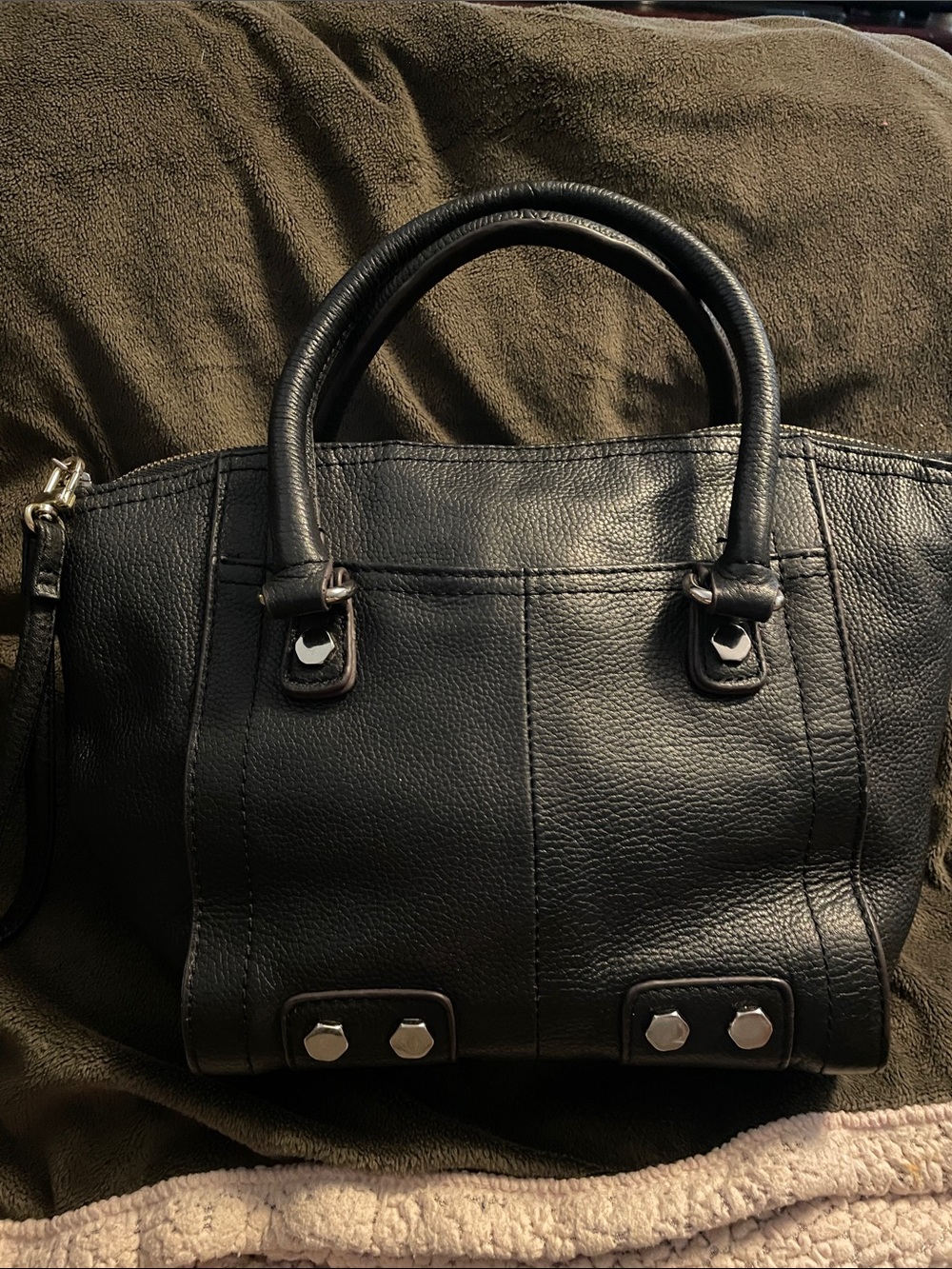 Tiganello Pebble Leather Satchel Handbag